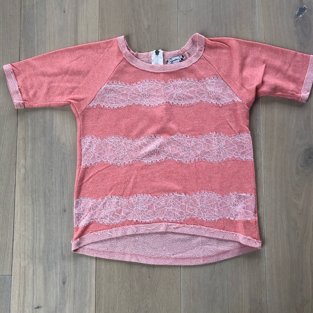 Salmon Orange with Lace Top sz. XL By Speechless